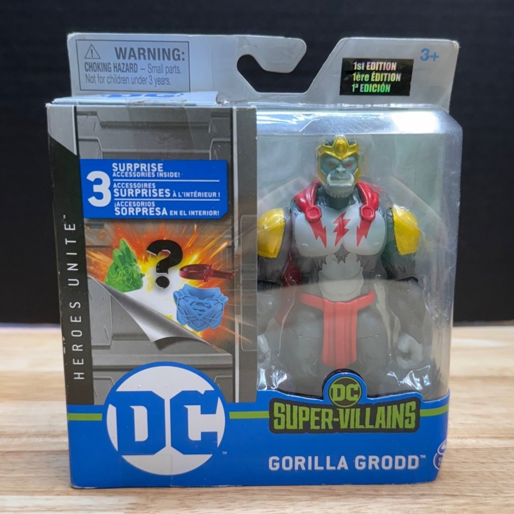 Spin Master DC Super-Villains Gorilla Grodd 4″ Action Figure 1st Edition Sealed